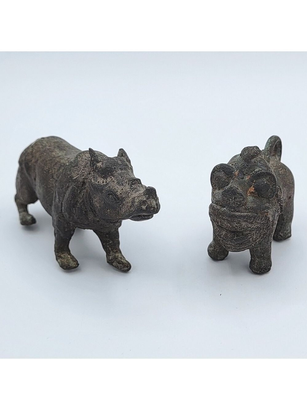 Vintage Sculptures Rhinoceros & Warthog #1404-1405